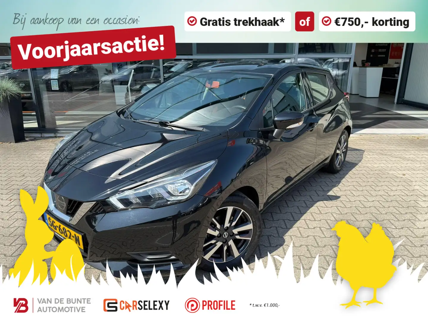 Nissan Micra 0.9 IG-T Acenta *Trekhaak & Apple Carplay* Nero - 1
