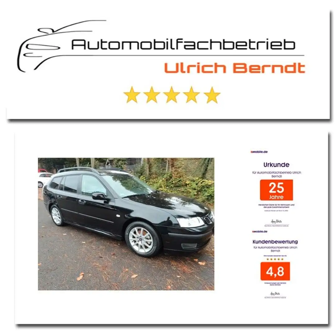 Saab 9-3 1.8t Arc SportCombi - Inspektion+TÜV neu Schwarz - 1