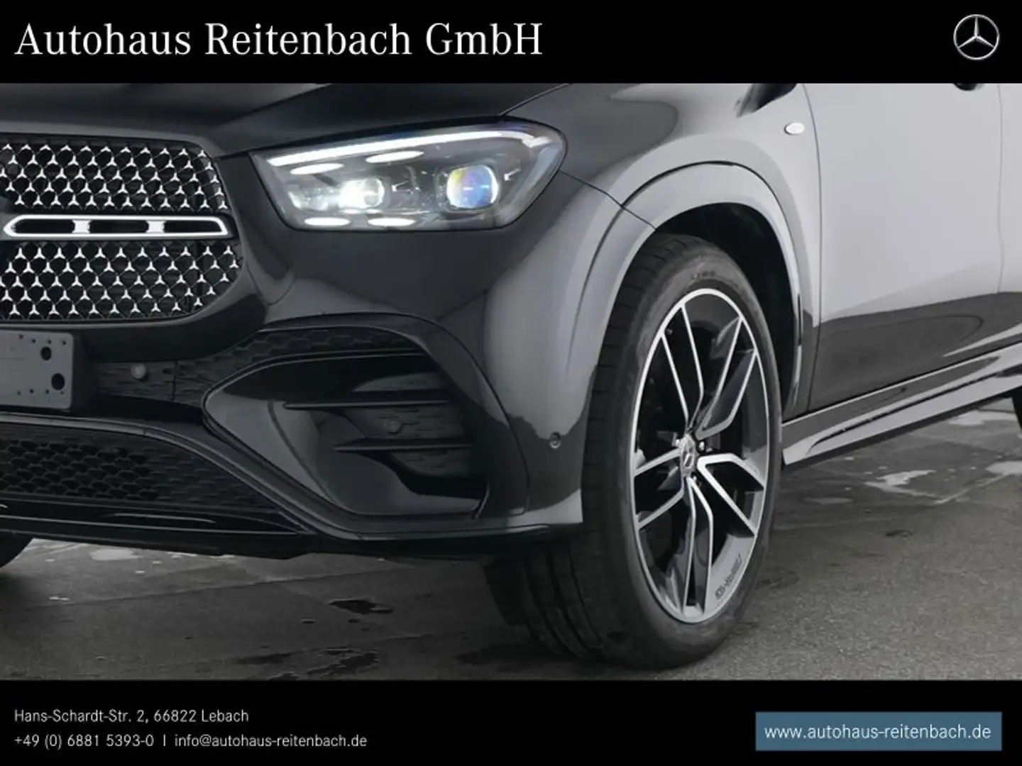 Mercedes-Benz GLE 350 GLE350de 4M COUPE AMG+AHK DIST+22+NIGHT+360+BURM Schwarz - 2