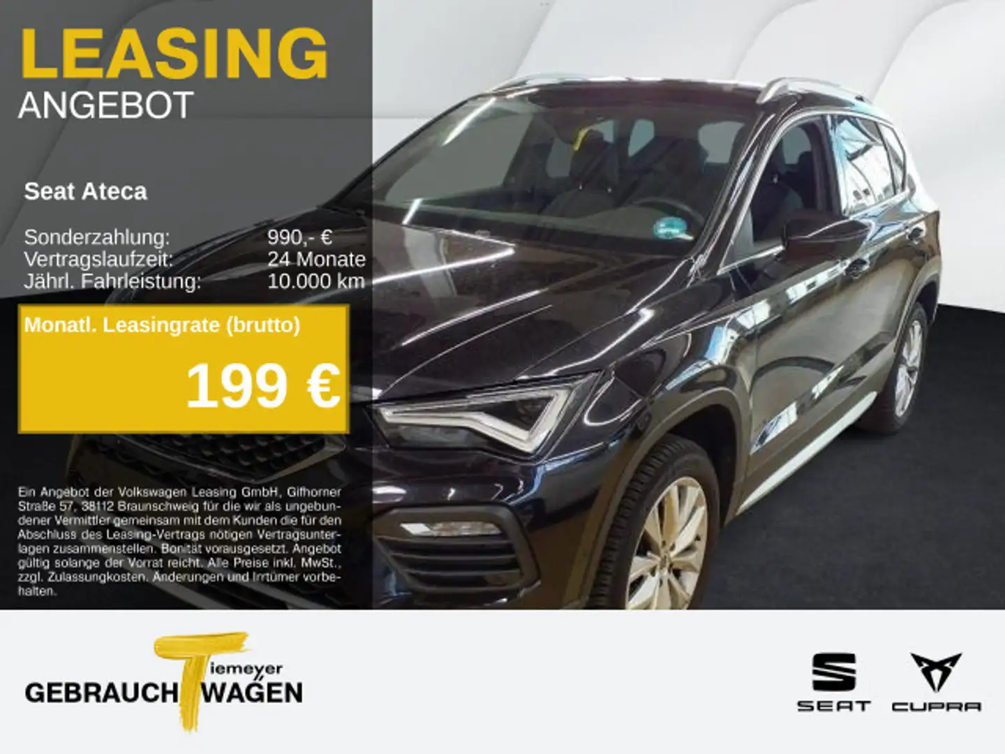 SEAT Ateca 1.5 TSI DSG XPERIENCE SIDE-ASSIST PARKLENK Schwarz - 1