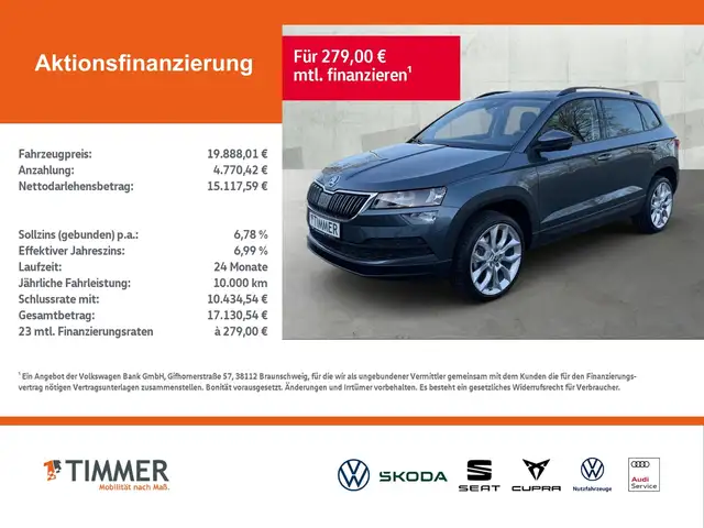 Skoda Karoq 2.0 TDI STYLE +TEMPO +NAVI +LM +SHZ +CLIMA +