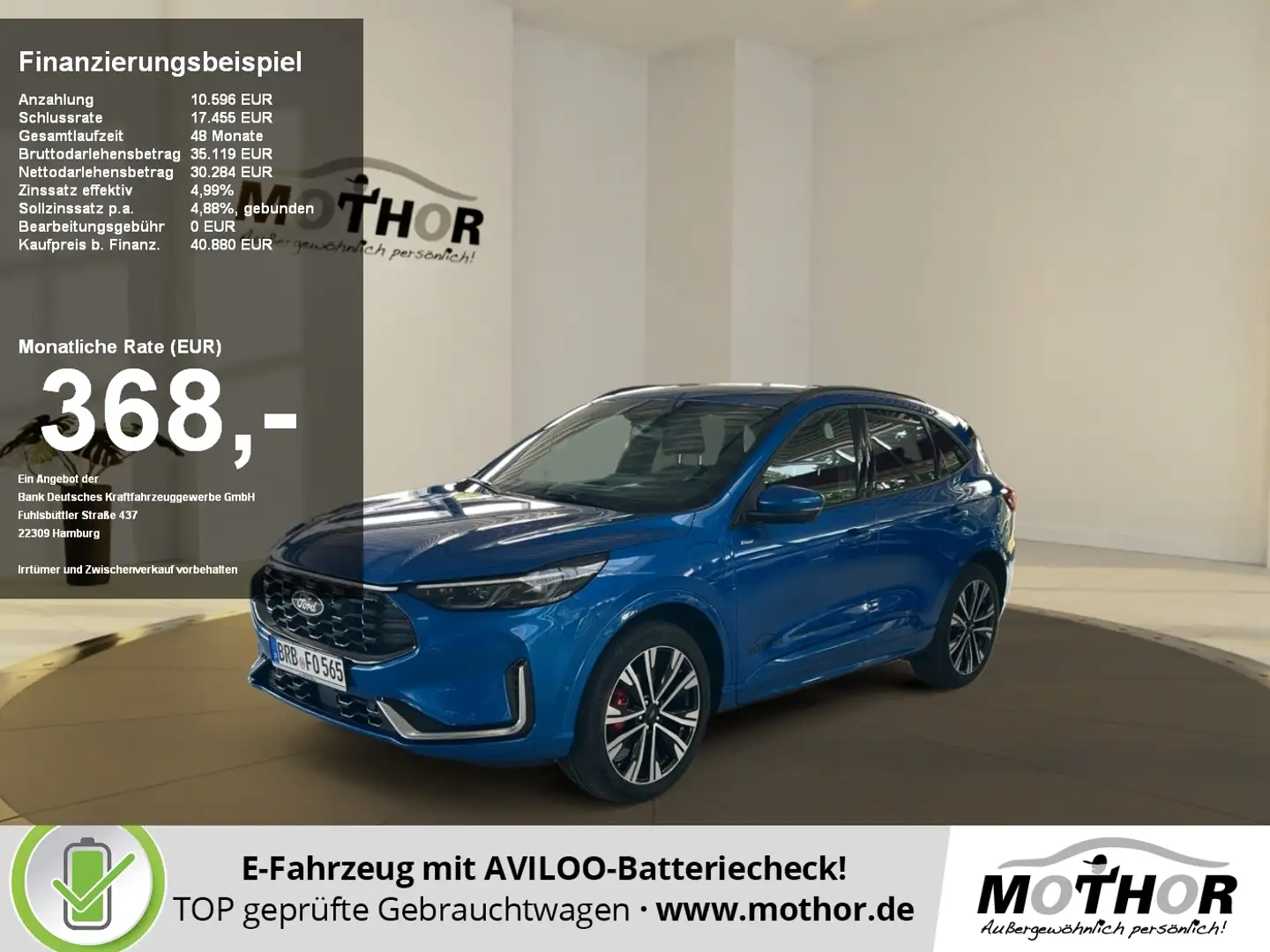 Ford Kuga ST-Line X 2.5 Duratec PHEV Matrix HuD Blau - 1