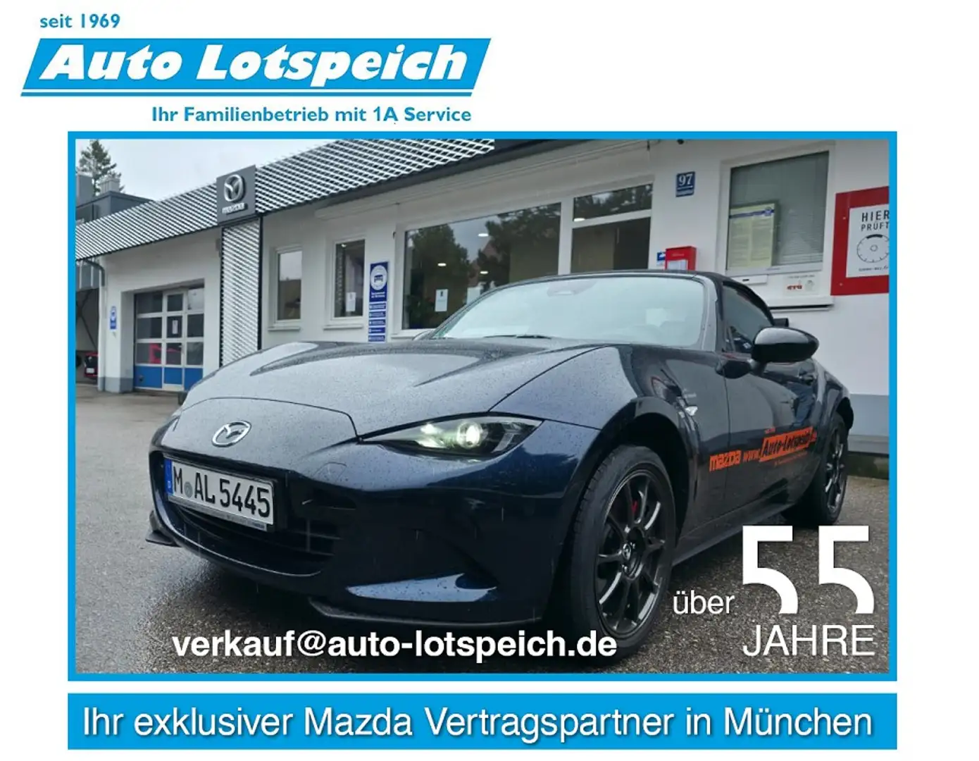 Mazda MX-5 1.5L SKYACTIV-G (132 hp) Recaro-Sitze, Bose-Sound, Blau - 1