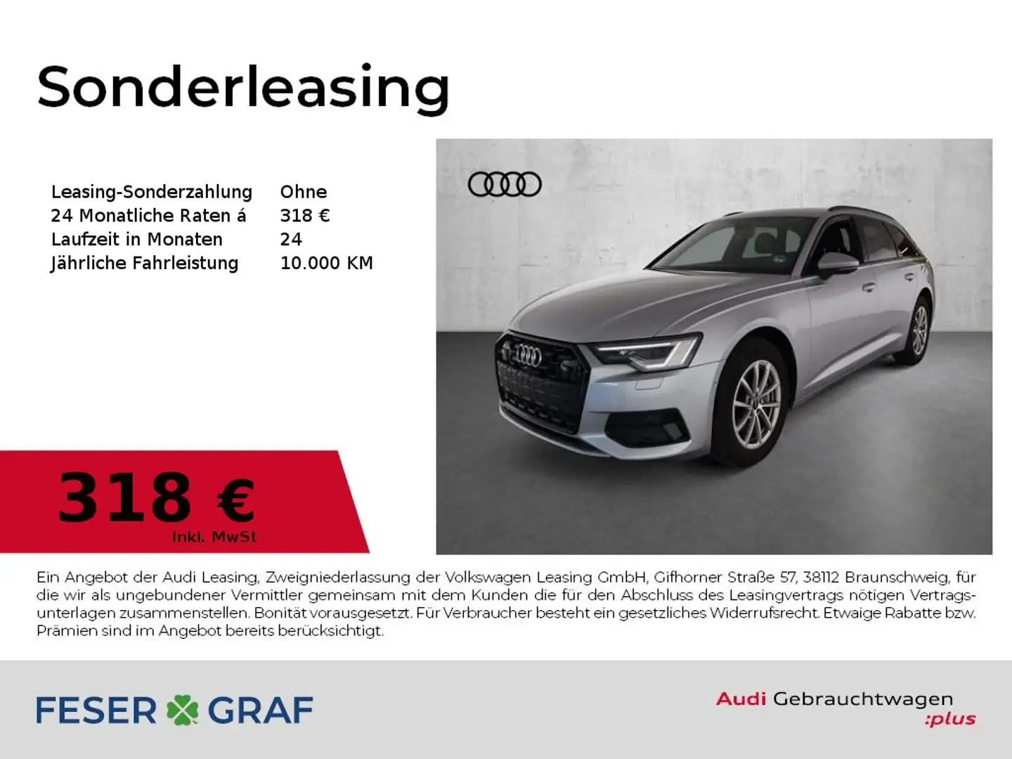 Audi A6 Av. 40 TDI sport qu. - KAMERA - MATRIX - ACC Silber - 1