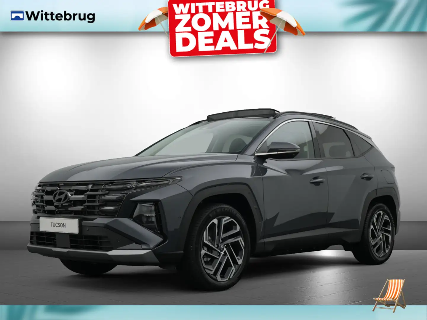 Hyundai TUCSON 1.6 T-GDI HEV Premium Sky FACELIFT Hybride Automaa Grijs - 1