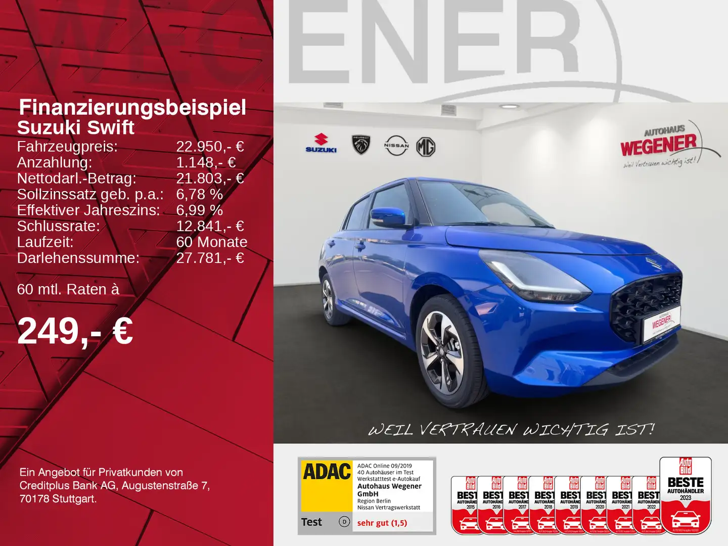 Suzuki Swift SWIFT COMFORT+ CVT HYBRID Blauw - 2