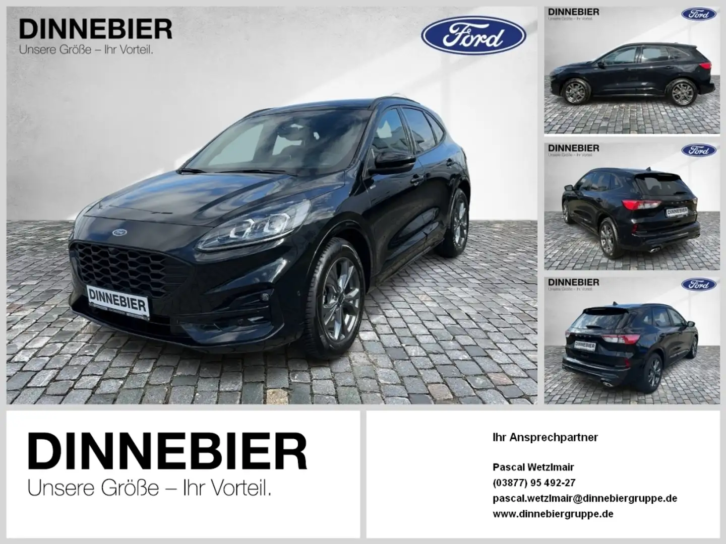 Ford Kuga ST-Line X LED+Navi+Kamera+Winterpaket Zwart - 1