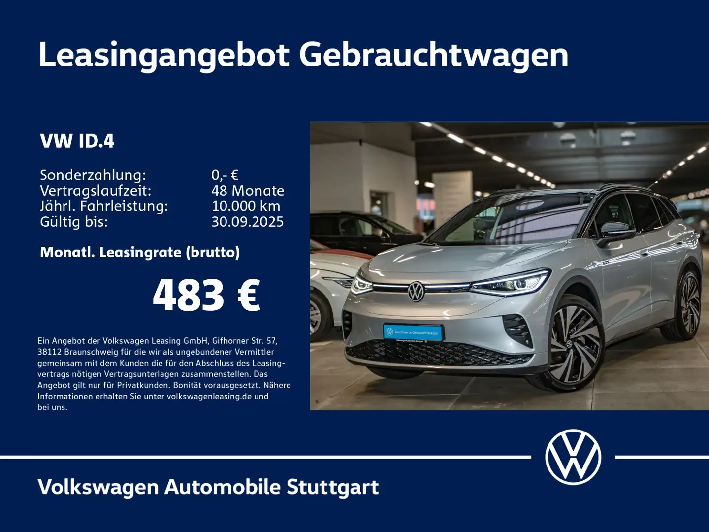 Volkswagen ID.4 GTX Navi Kamera AHK P-Dach Standheizung Silber - 1