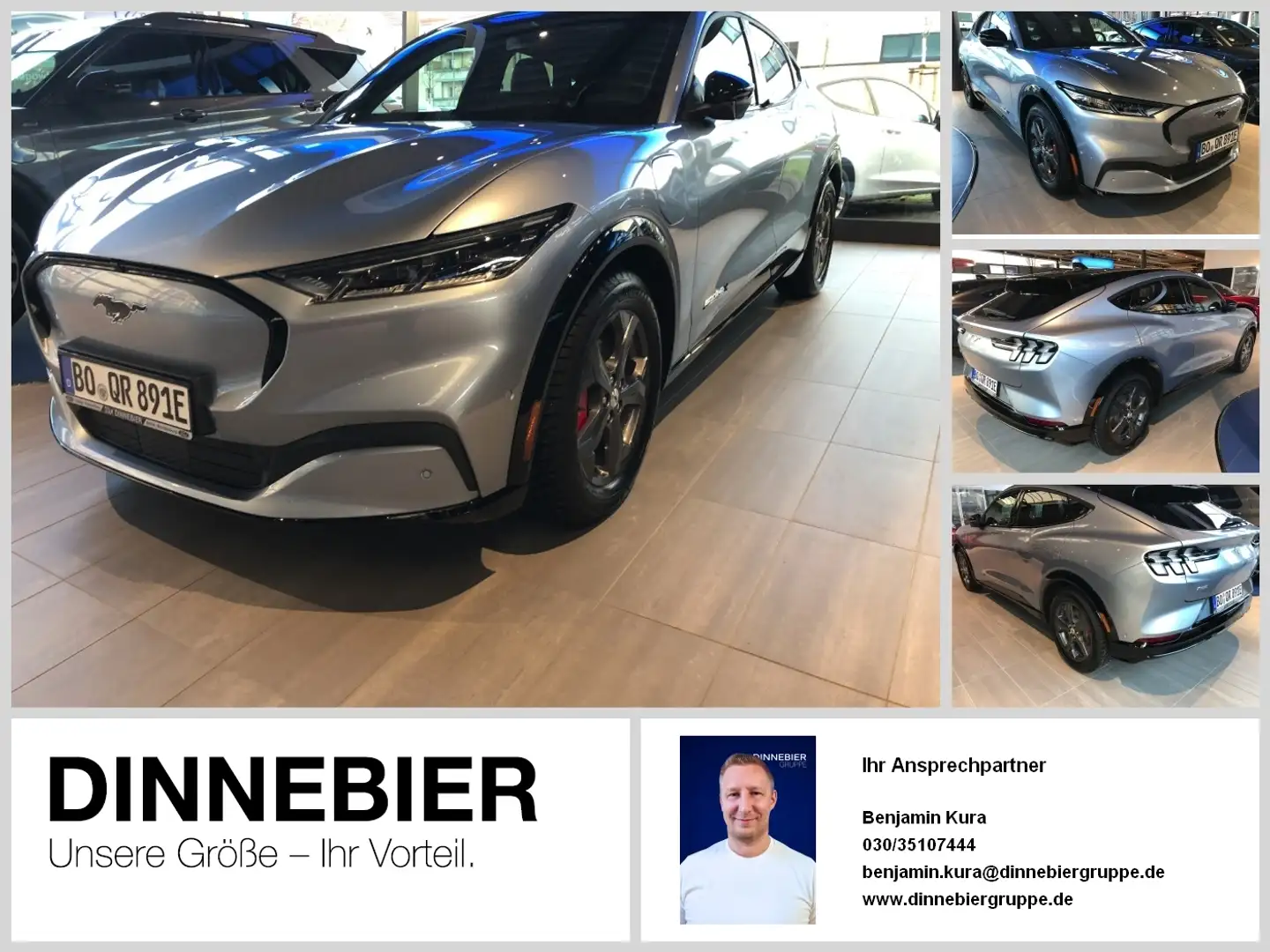 Ford Mustang Mach-E AWD Glasdach+LED+360°Kamera Blau - 1