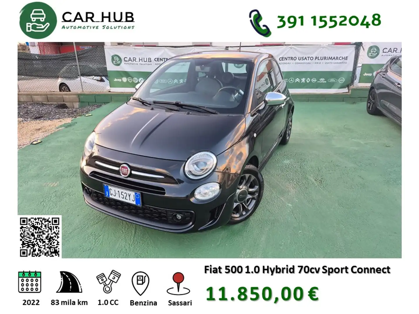 Fiat 500 500 1.0 hybrid Connect 70cv Schwarz - 1