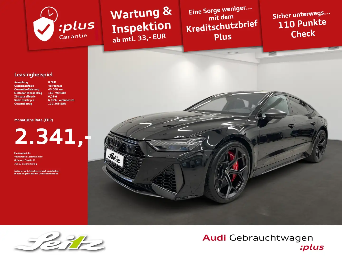Audi RS7 RS 7 Sportback 4.0 TFSI quattro performance *KERAM Schwarz - 1