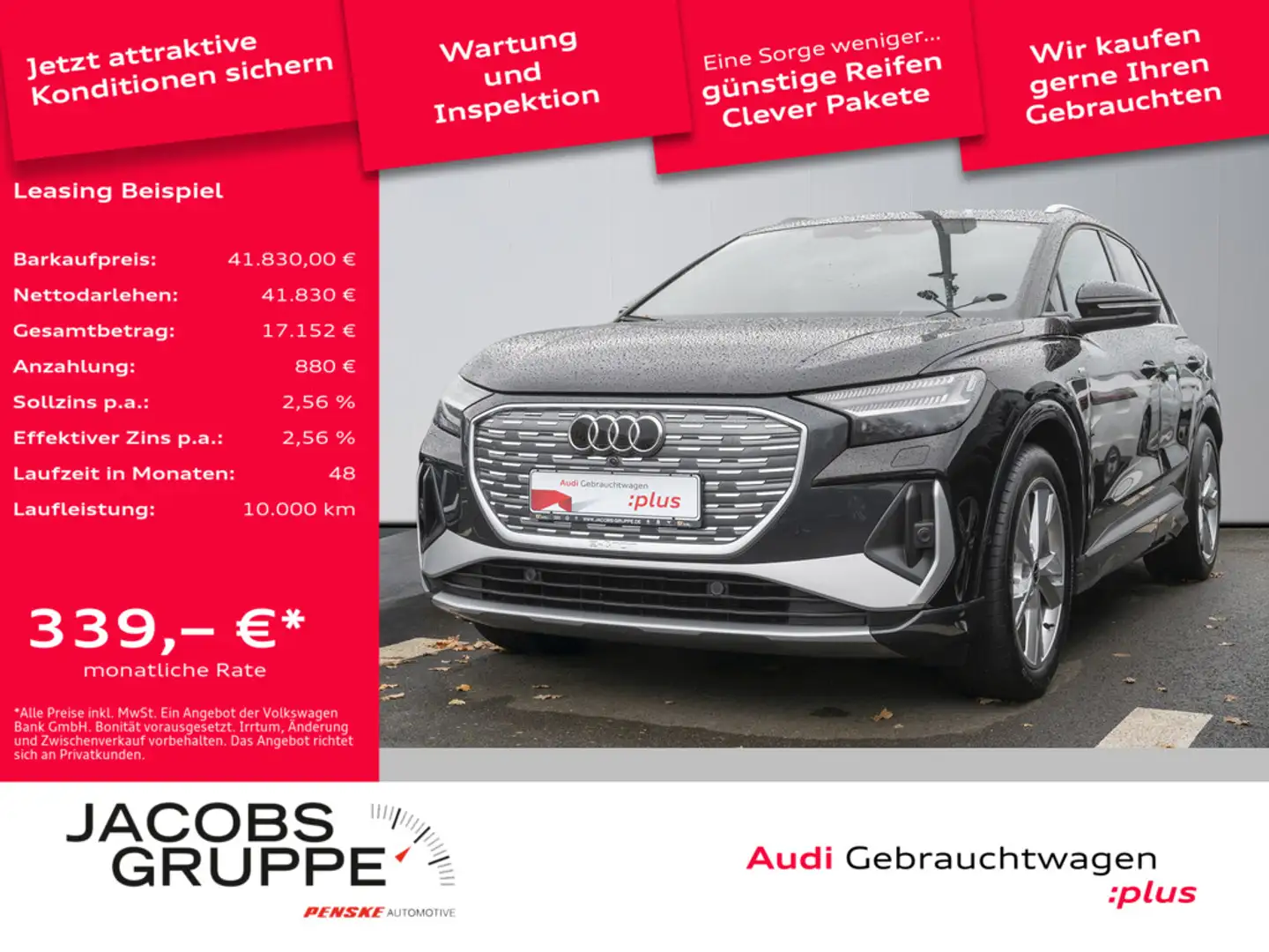 Audi Q4 e-tron 35 S line AR HUD, Area View, AHK, W Schwarz - 1
