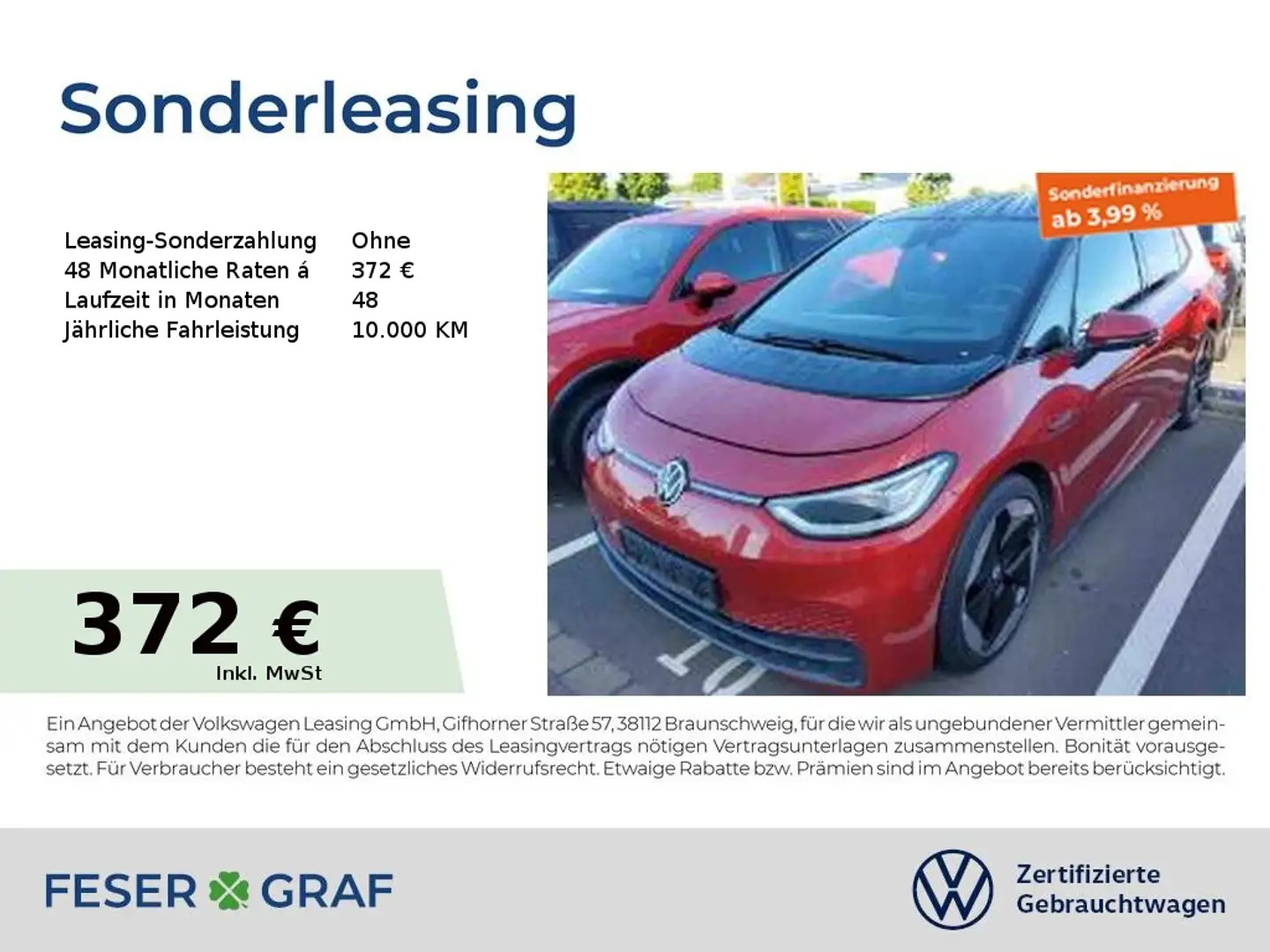 Volkswagen ID.3 Pro S Navi Kamera HUD AreaView Rot - 1