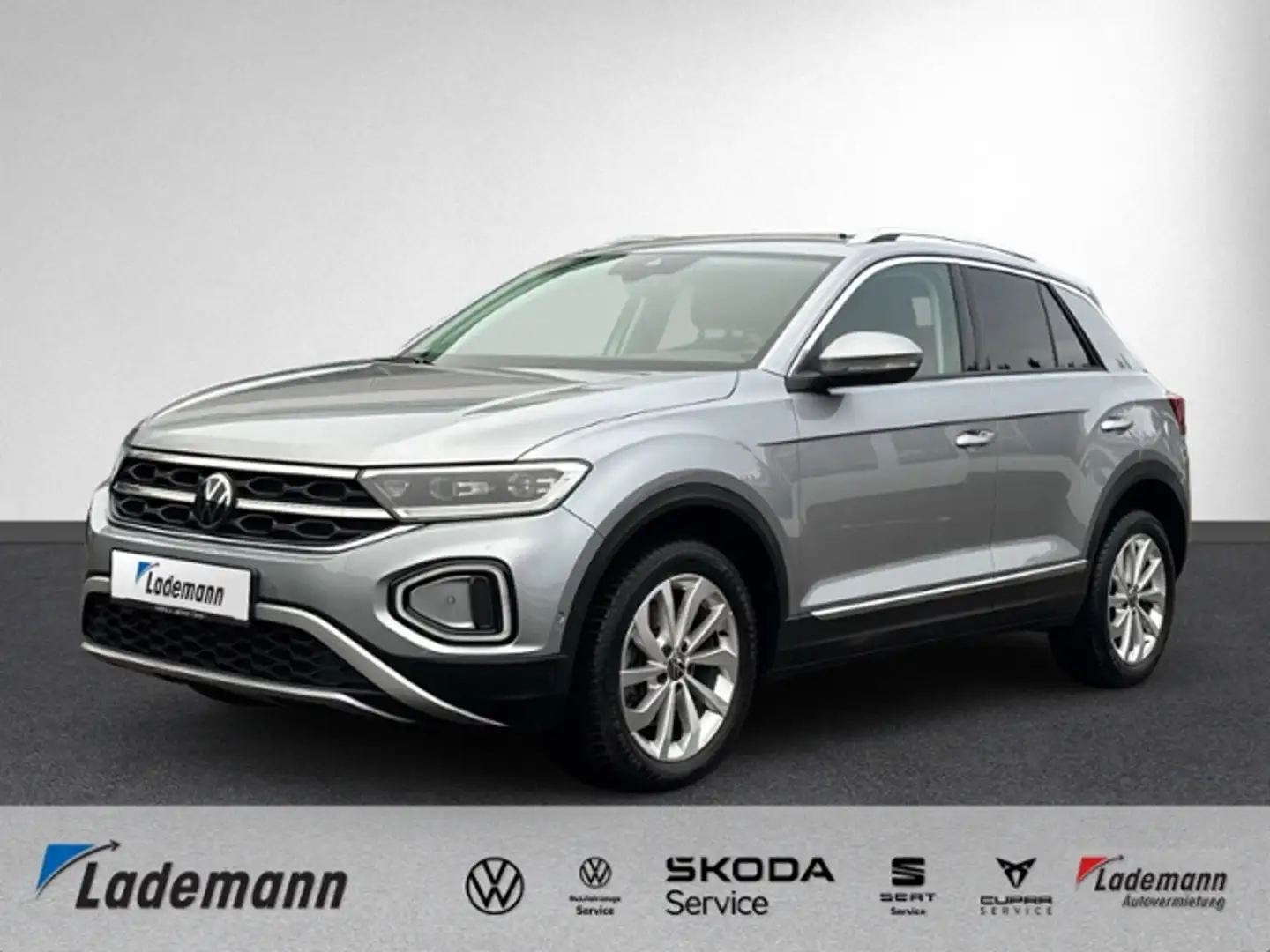 Volkswagen T-Roc 2.0 TDI DSG STYLE AHK+KAMERA+LED+NAVI+SIHZ Silber - 1