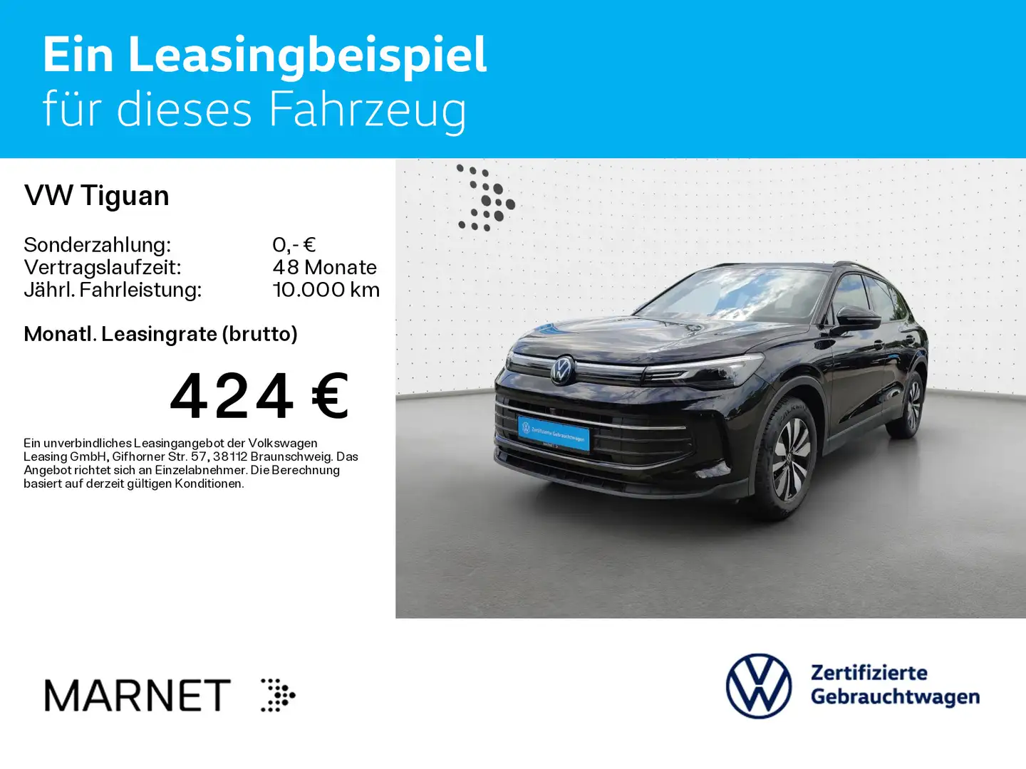 Volkswagen Tiguan Life GOAL 1.5 eTSI DSG*AHK*ASG*KAMERA*NAV Schwarz - 2