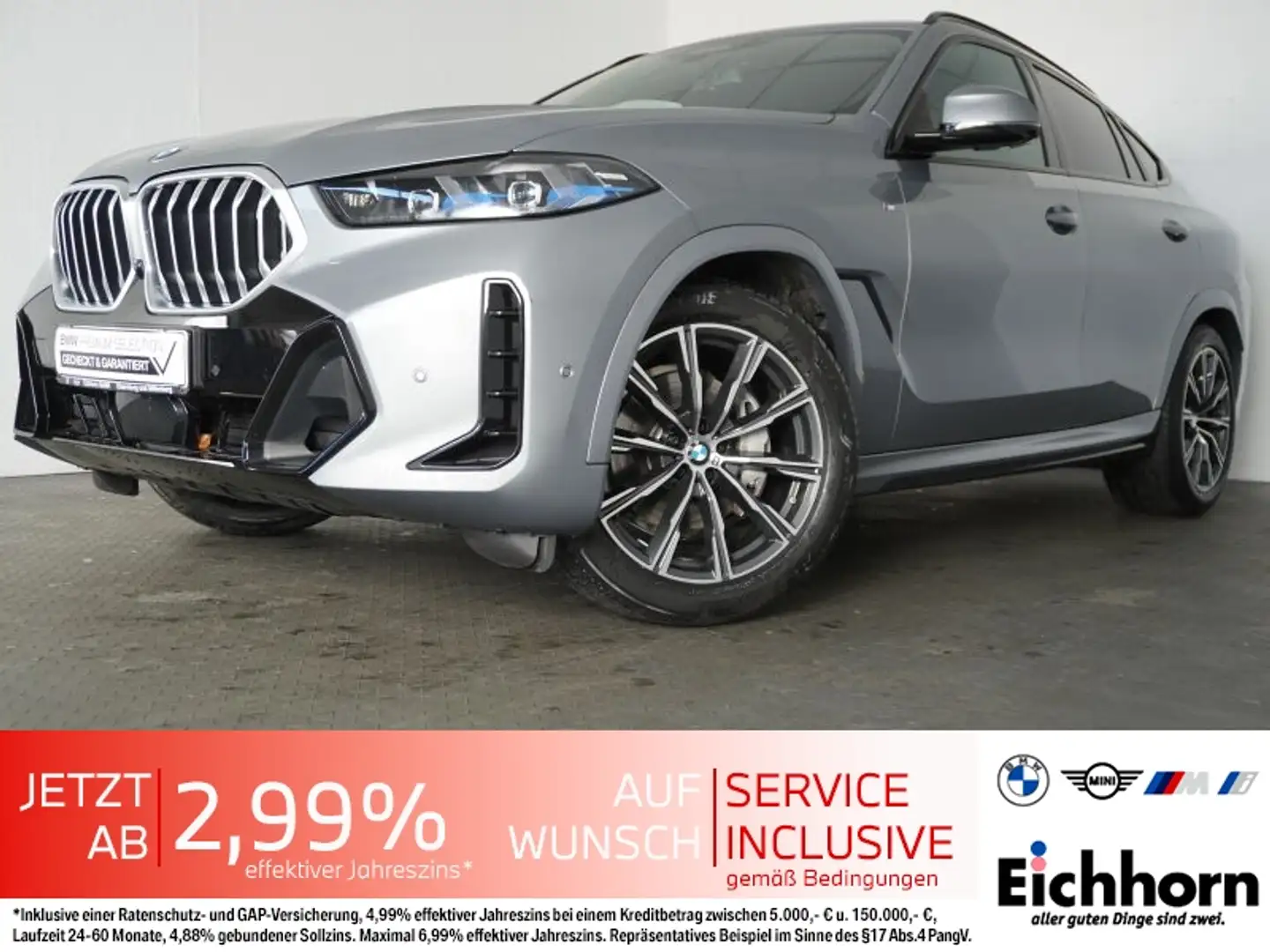 BMW X6 xDrive40d M Sport *SUPER AUSSTATTUNG* Grijs - 1