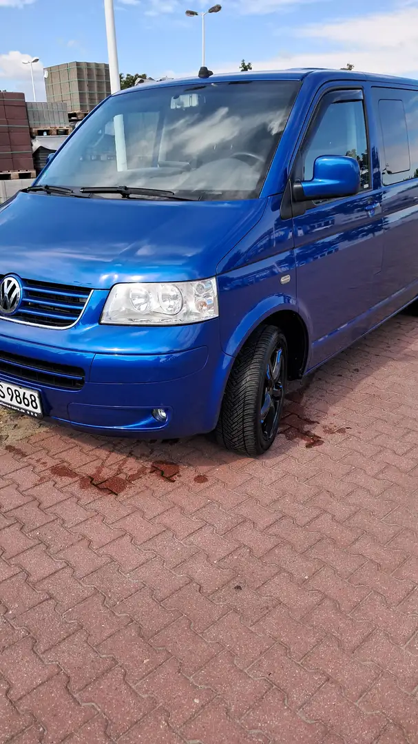 Volkswagen T5 Multivan Transporter T5 TDI Autm. Blauw - 2
