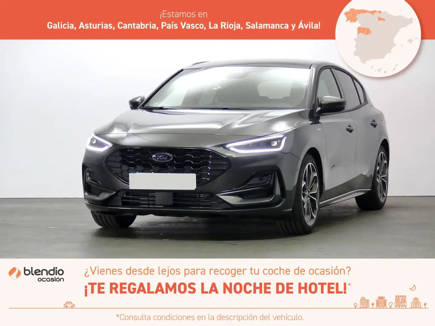 Ford Focus 1.0 ECOBOOST MHEV 92KW ST-LINE X 125 5P Gris - 1