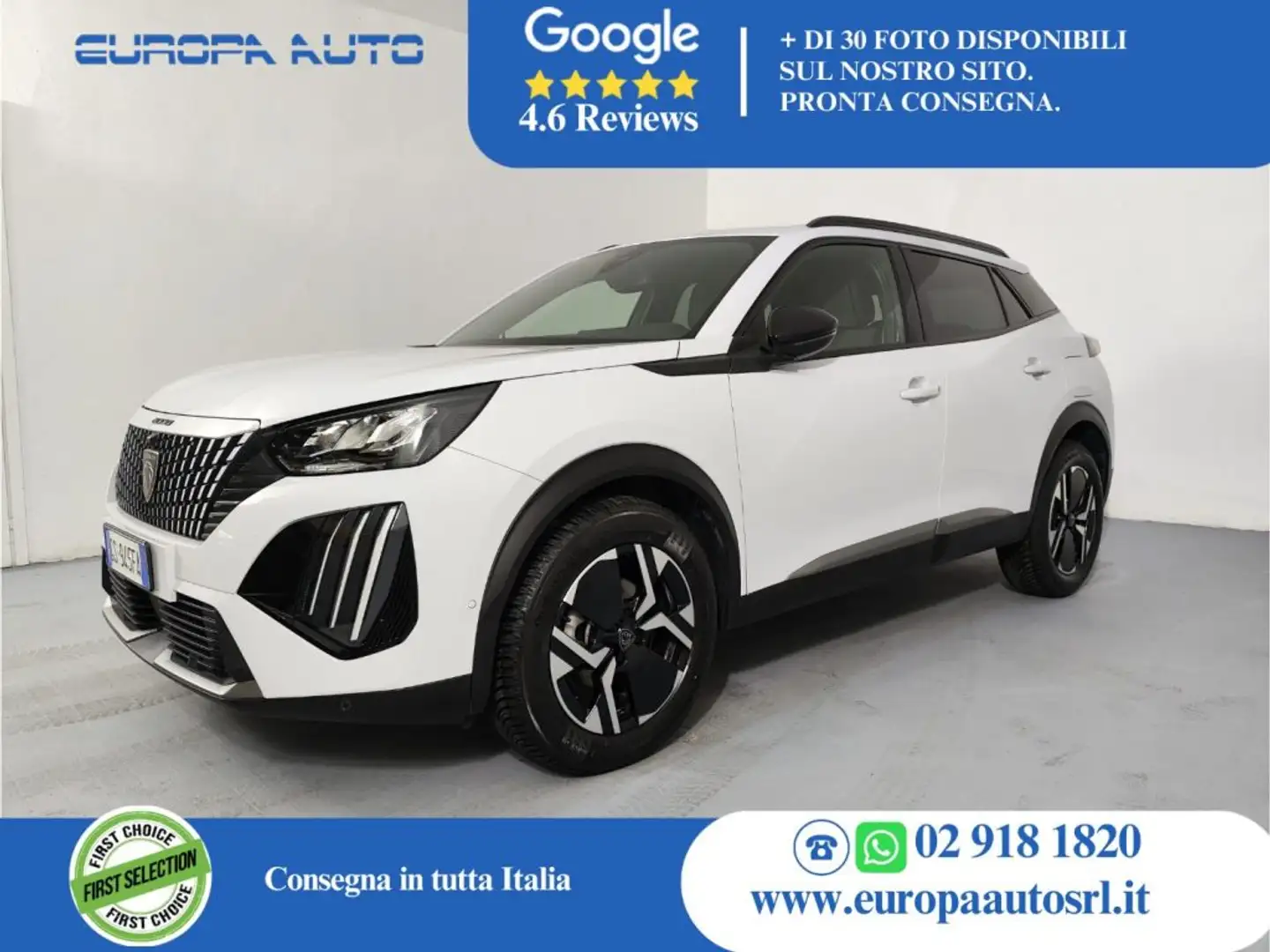 Peugeot 2008 PureTech 100 S&S Allure *TELECAMERA360-NAVIGATORE* Bianco - 1