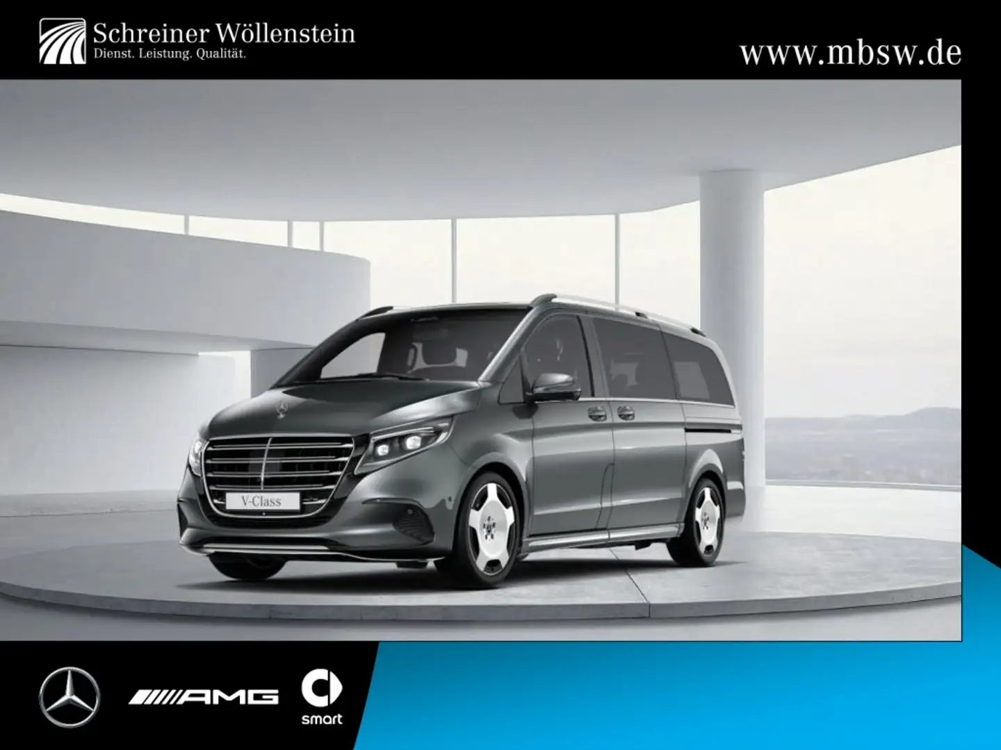 Mercedes-Benz V 300 EXCLUSIVE Lang Burm*360°*Distr*MBeam*AHK Grau - 1