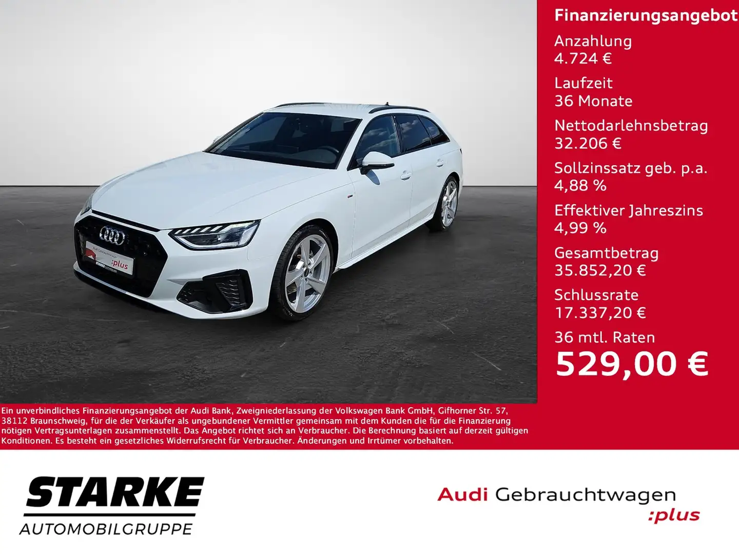 Audi A4 Avant 35 TFSI S tronic S line ACC beh.Lenkrad R... Weiß - 1