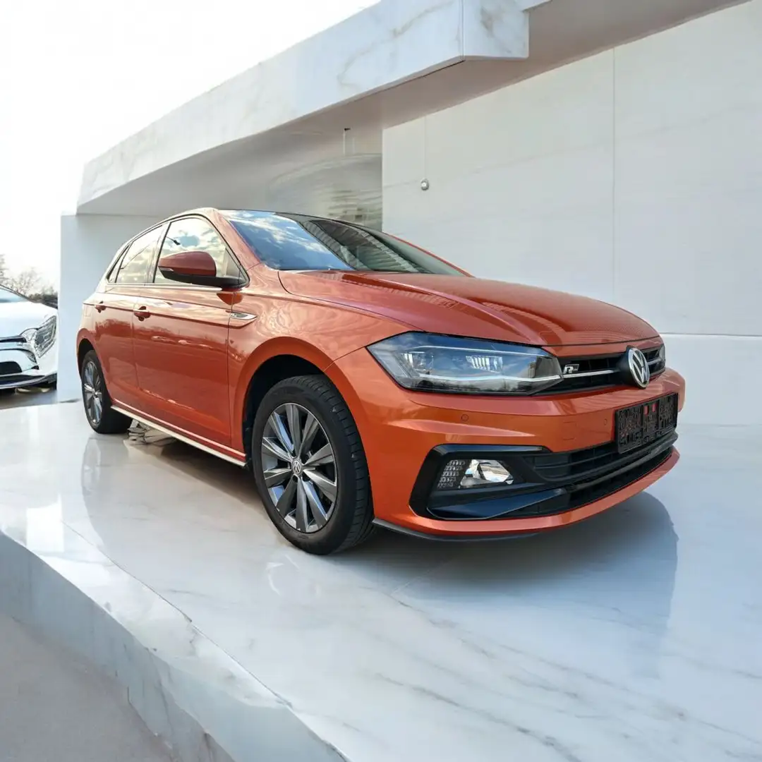 Volkswagen Polo VI Highline R Line1.Hand TÜV Neu Scheckheft Orange - 1