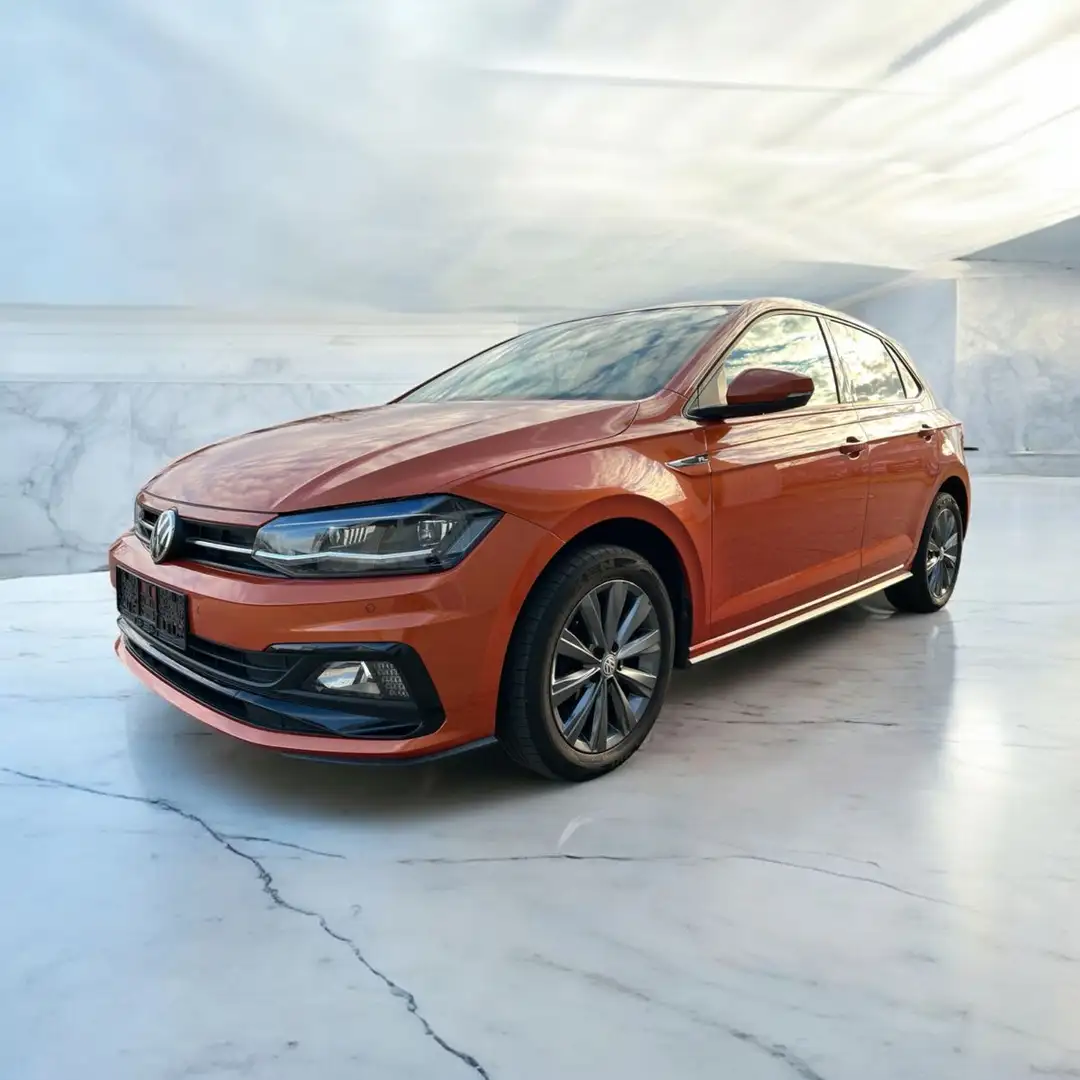 Volkswagen Polo VI Highline R Line1.Hand TÜV Neu Scheckheft Orange - 2
