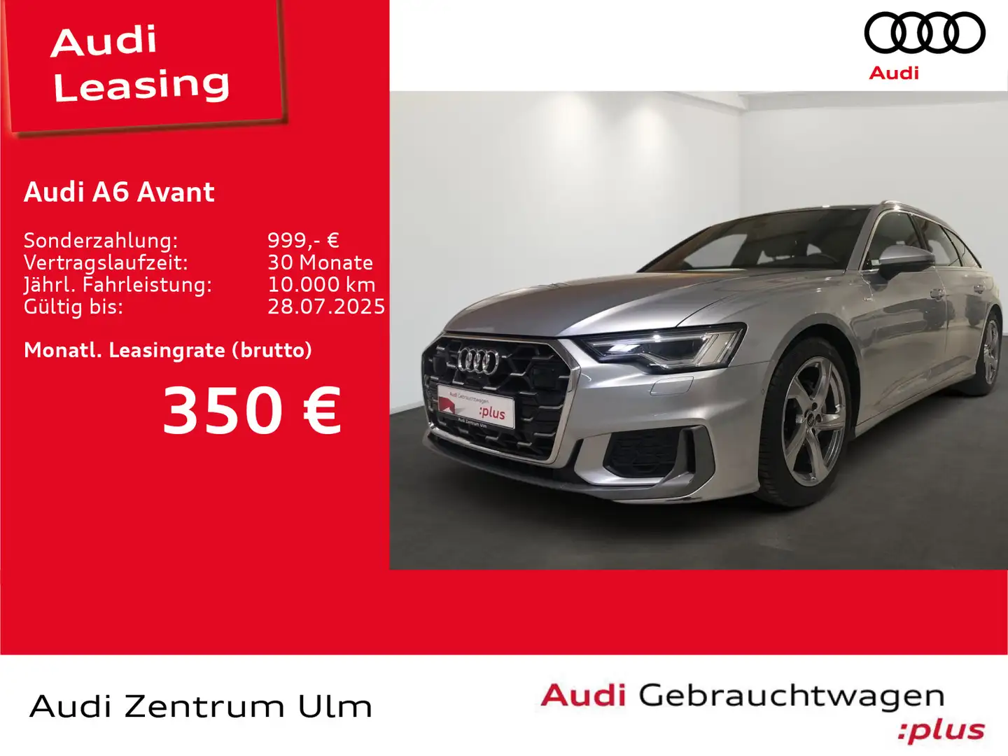Audi A6 S-Line 40 TDI qu. AHK-VORB. PANO 5J.GAR Silber - 1
