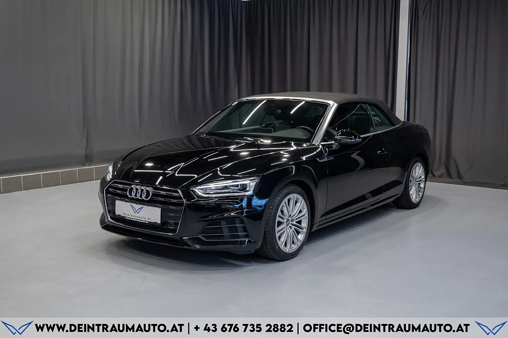 Audi A5 Cabrio 2,0 TDI sport*AHK*SHZ vo+hi*SPORTSITZE*LED* Schwarz - 1