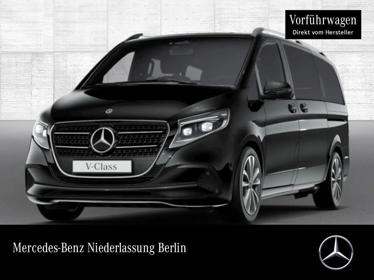 Mercedes-Benz V 300 d 4M STYLE+Allrad+9G+StandHZ+Klimaautom.+DIS Schwarz - 1