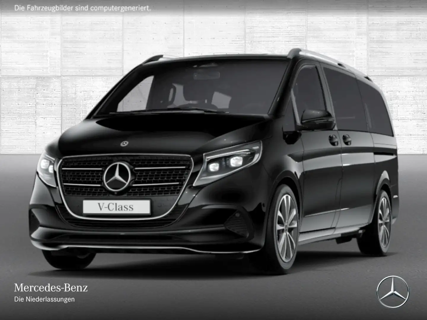 Mercedes-Benz V 300 d 4M STYLE+Allrad+9G+StandHZ+Klimaautom.+DIS Schwarz - 2