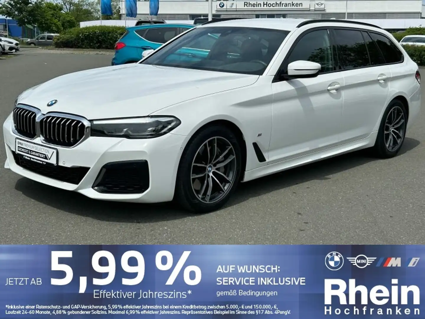 BMW 530 d Touring M Sportpaket LED NAVI AHK 4xKLIMA Wit - 1