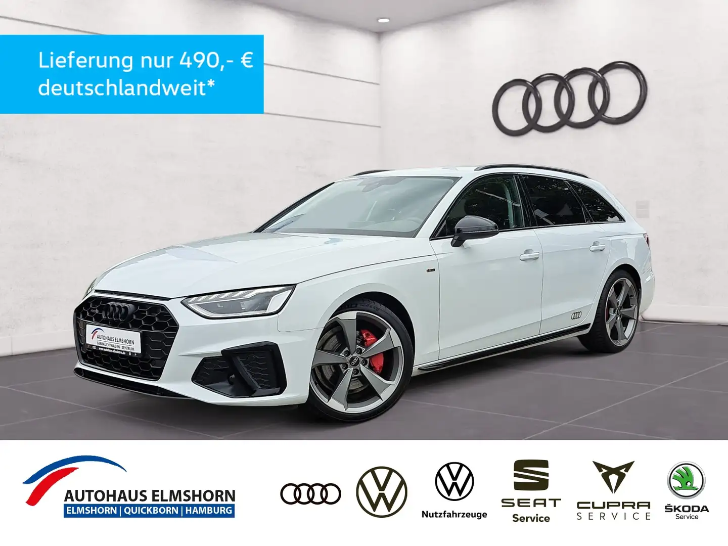 Audi A4 Avant S line 40 TDI quattro S tronic NAV KAM 19" Weiß - 1