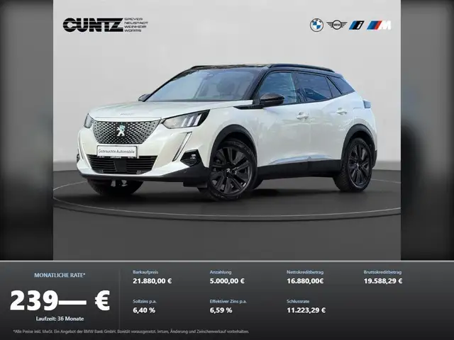 Peugeot 2008 e- GT Rückfahrkamera Alarmanlage Panoramadach