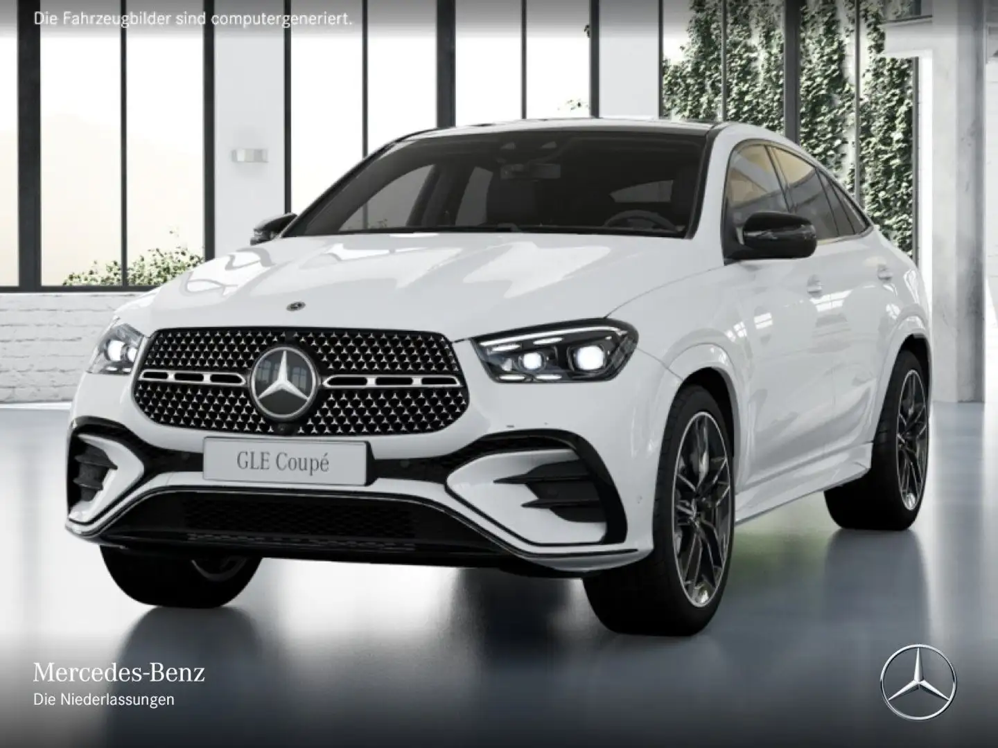 Mercedes-Benz GLE 450 d Coupé 4M AMG+NIGHT+PANO+360+AHK+HUD+9G Blanc - 2