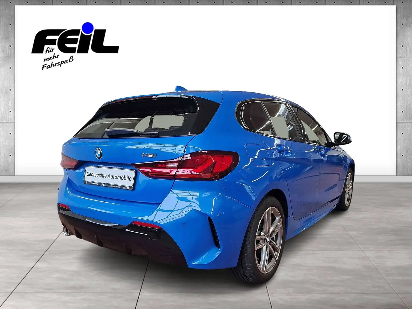 BMW 118 i M Sport DAB LED Tempomat Klima Shz PDC Bleu - 2