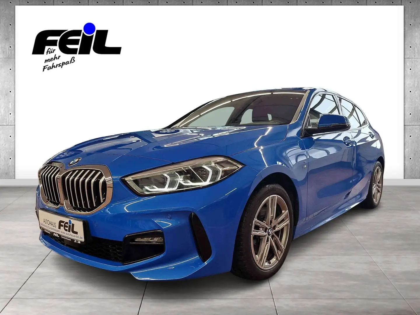 BMW 118 i M Sport DAB LED Tempomat Klima Shz PDC Bleu - 1