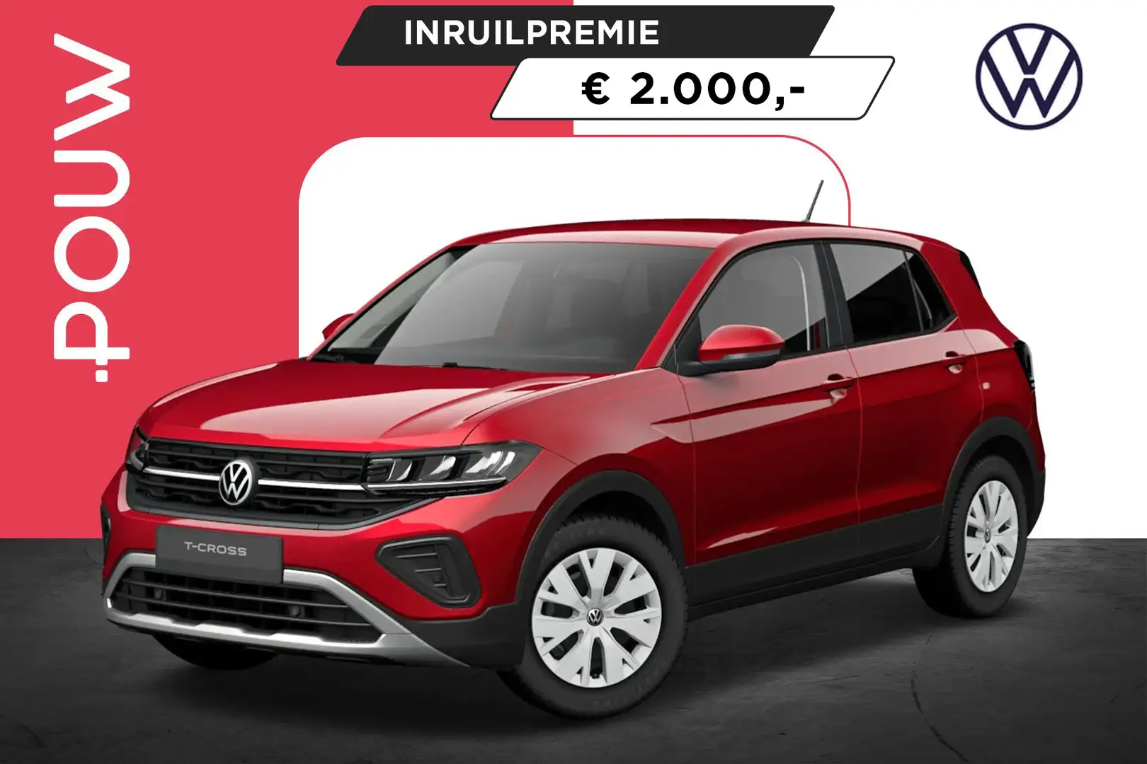 Volkswagen T-Cross 1.0 TSI 95pk Edition | Getint Glas | Airco Rood - 1