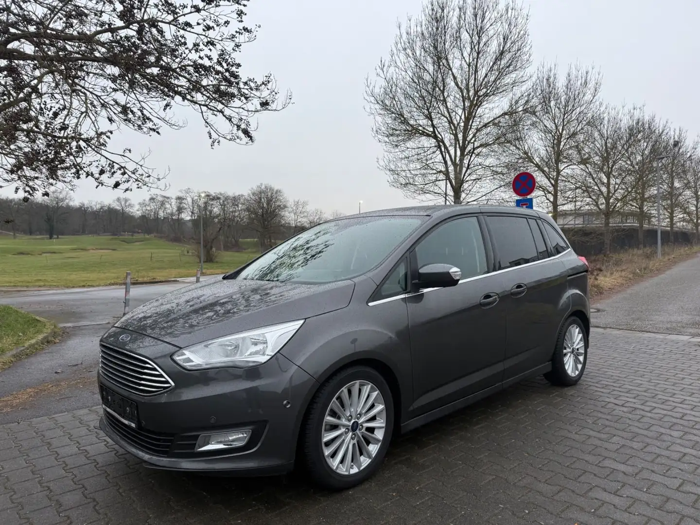 Ford Grand C-Max Titanium 1.HAND*KLIMA*PDC*TEMP*SHZ Gris - 1