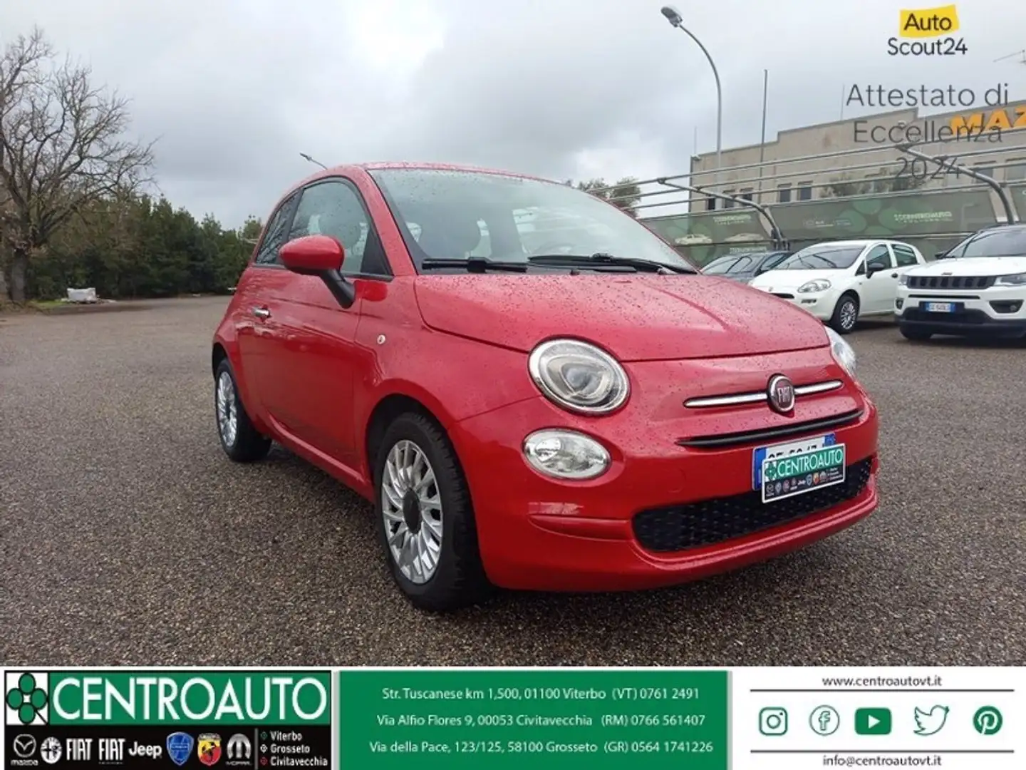 Fiat 500 1.0 hybrid Lounge 70cv Rosso - 1