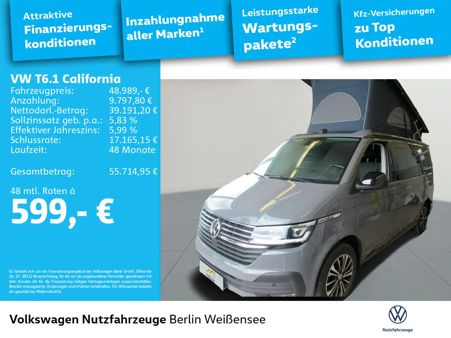 Volkswagen T6.1 California Beach TOUR EDITION TDI DSG*STHZ* Grau - 2