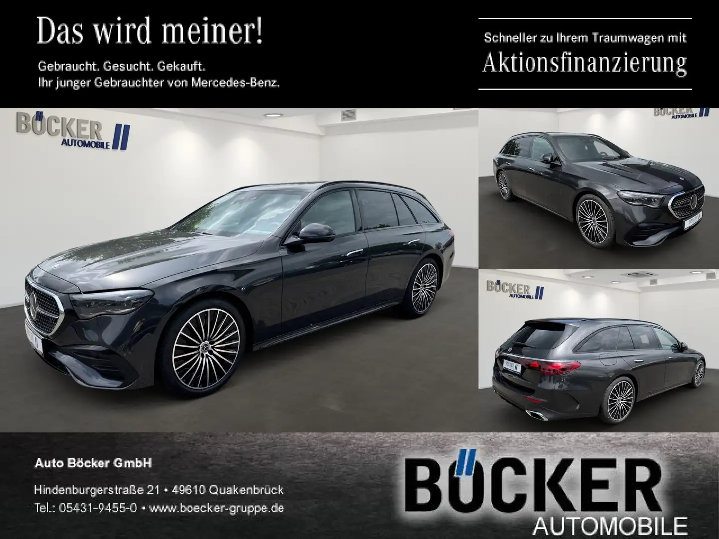 Mercedes-Benz E 220 dT Edition AMG 360° DIGI LIGHT AHK PANO LEDER Grau - 1