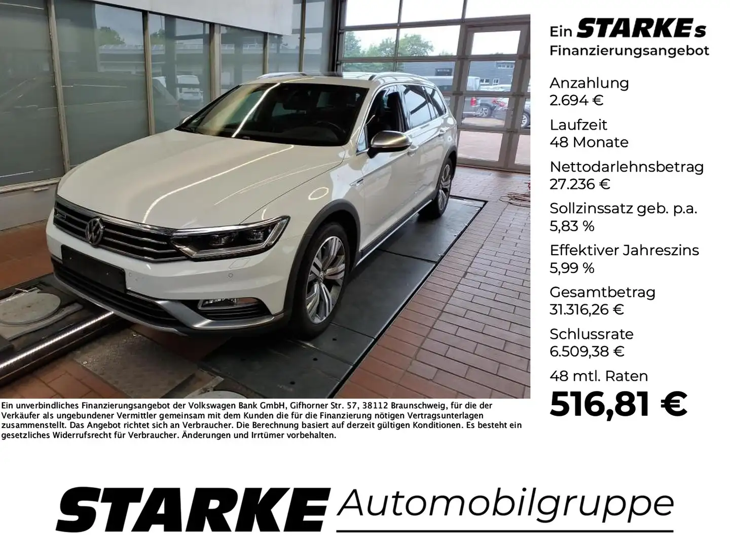 Volkswagen Passat Alltrack 2.0 TDI DSG 4Motion Weiß - 1