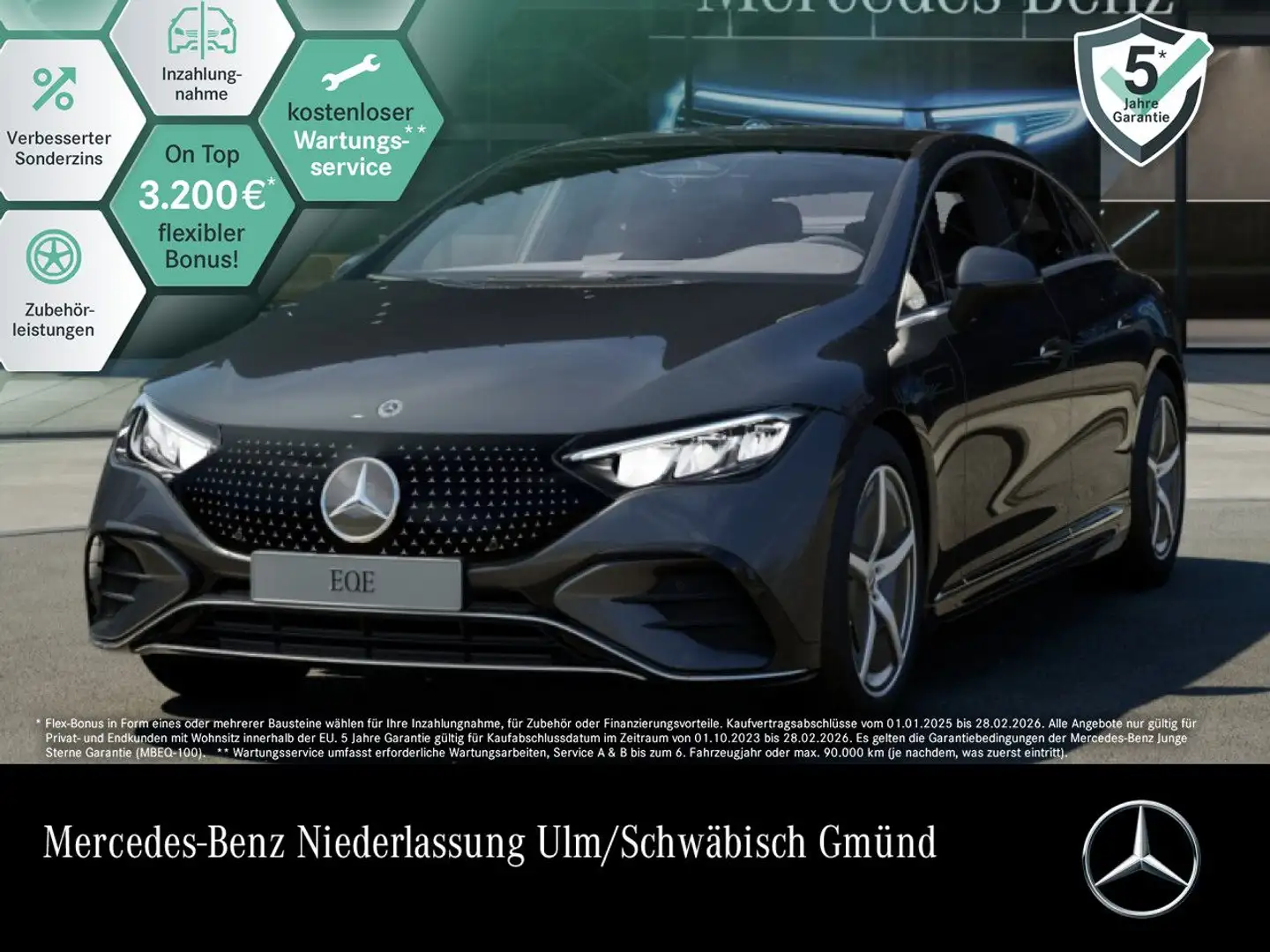 Mercedes-Benz EQE 500 4MATIC AMG Airmat Pano Burmester Distr. Grau - 1