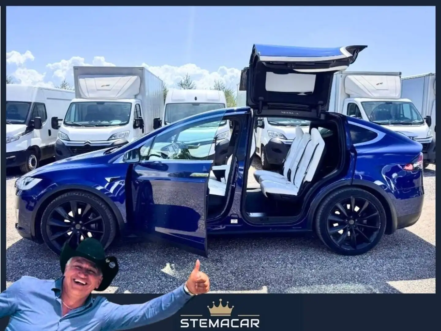 Tesla Model X Model X 100 D ALi Gabbiano Blauw - 1
