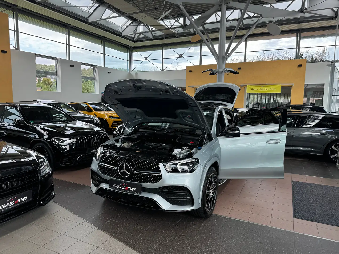 Mercedes-Benz GLE 400 d AMG 4Matic Coupe Nappa Pano 360° Burmester 21 Argent - 2