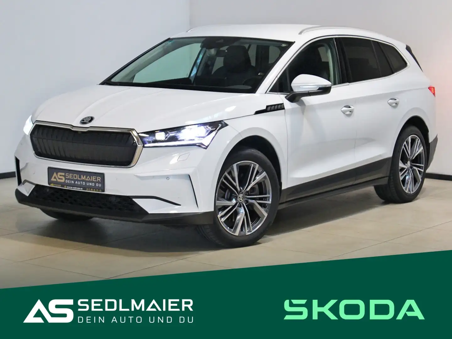 Skoda Enyaq 80x 4x4 AHK|ACC|RCam|MATRX|NAV|WPumpe|SHZ Weiß - 2