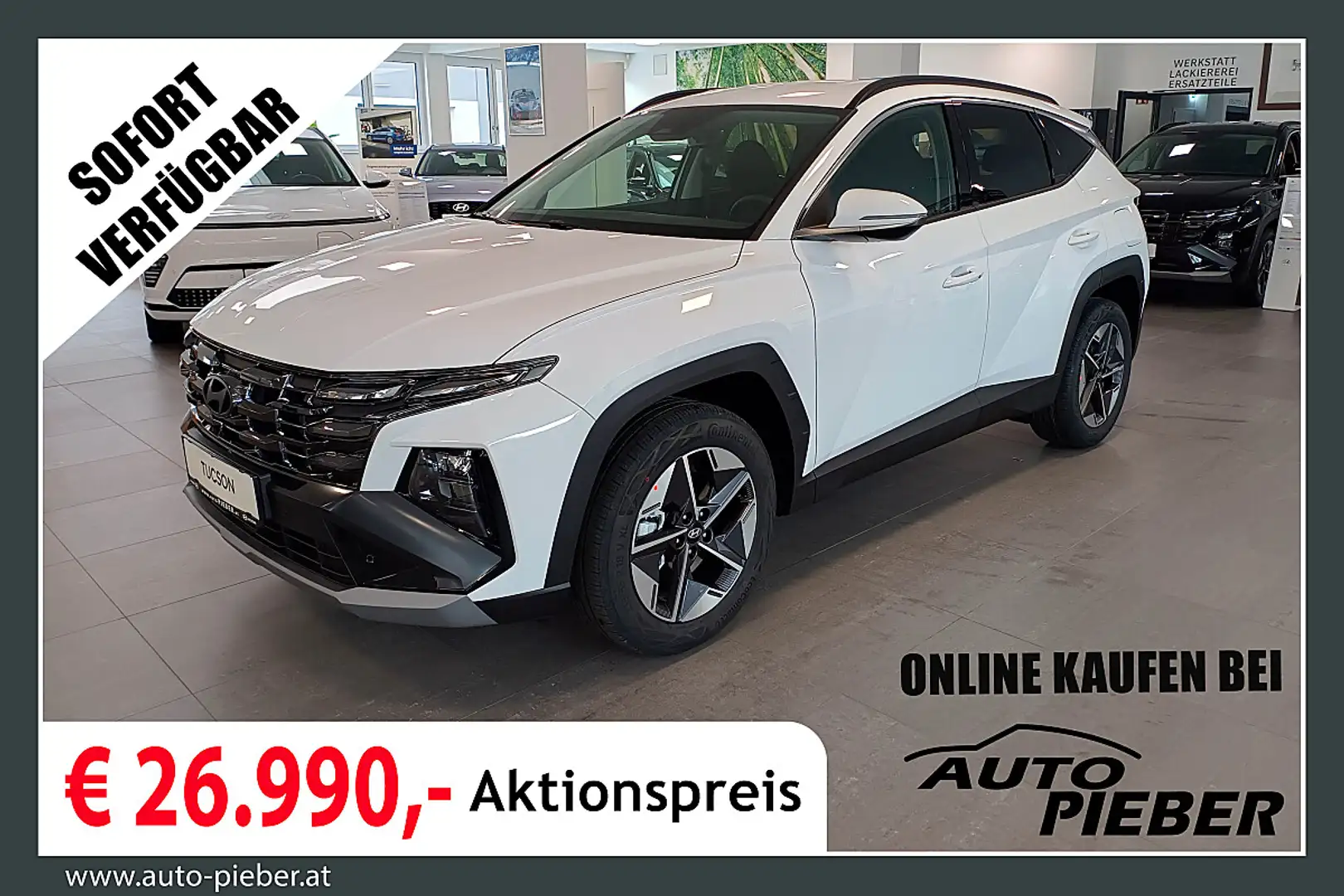 Hyundai TUCSON Tucson 1,6 T-GDI 2WD GO! *LED*Navi*Klima* Weiß - 1