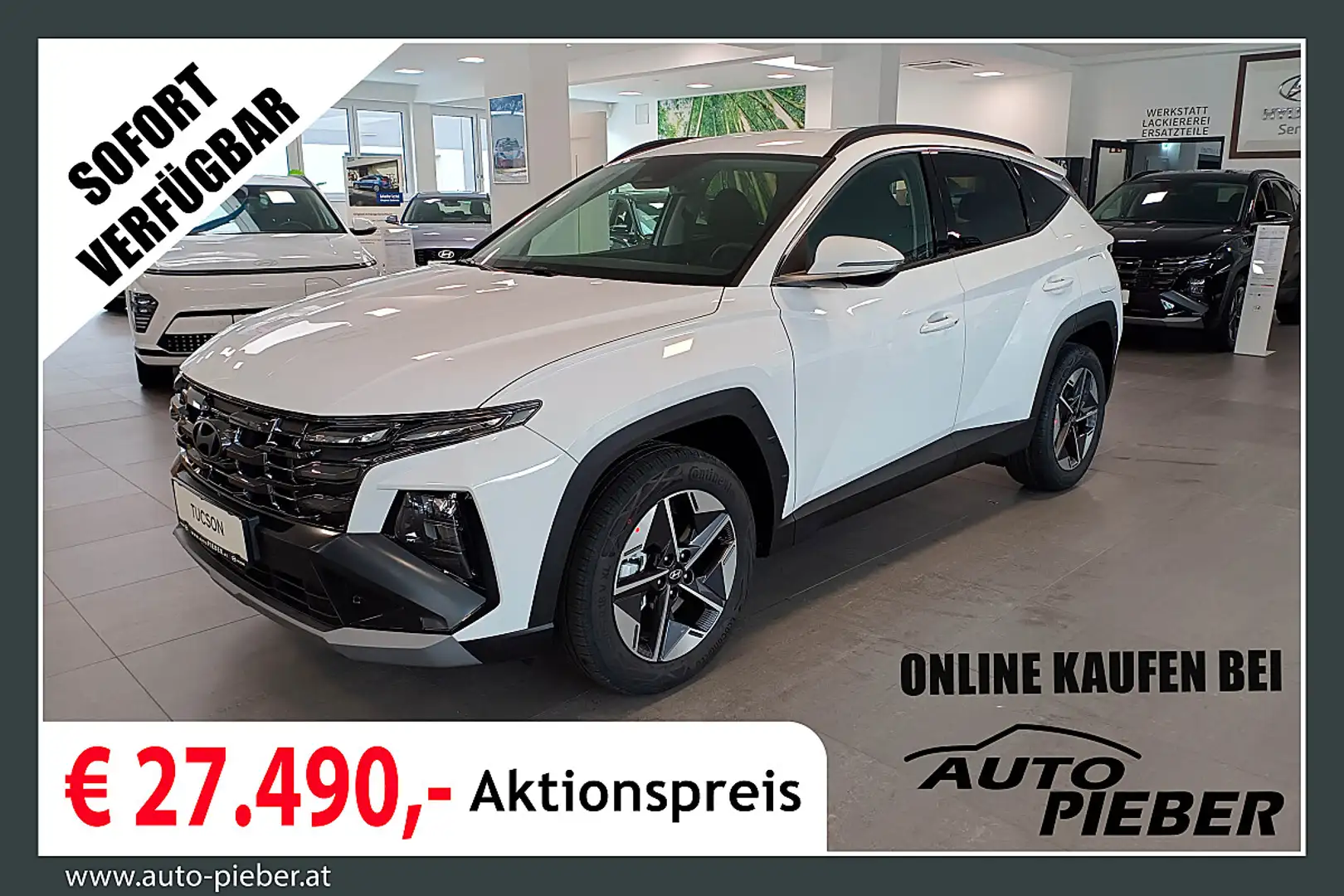 Hyundai TUCSON Tucson 1,6 T-GDI 2WD GO! *LED*Navi*Klima* Weiß - 1