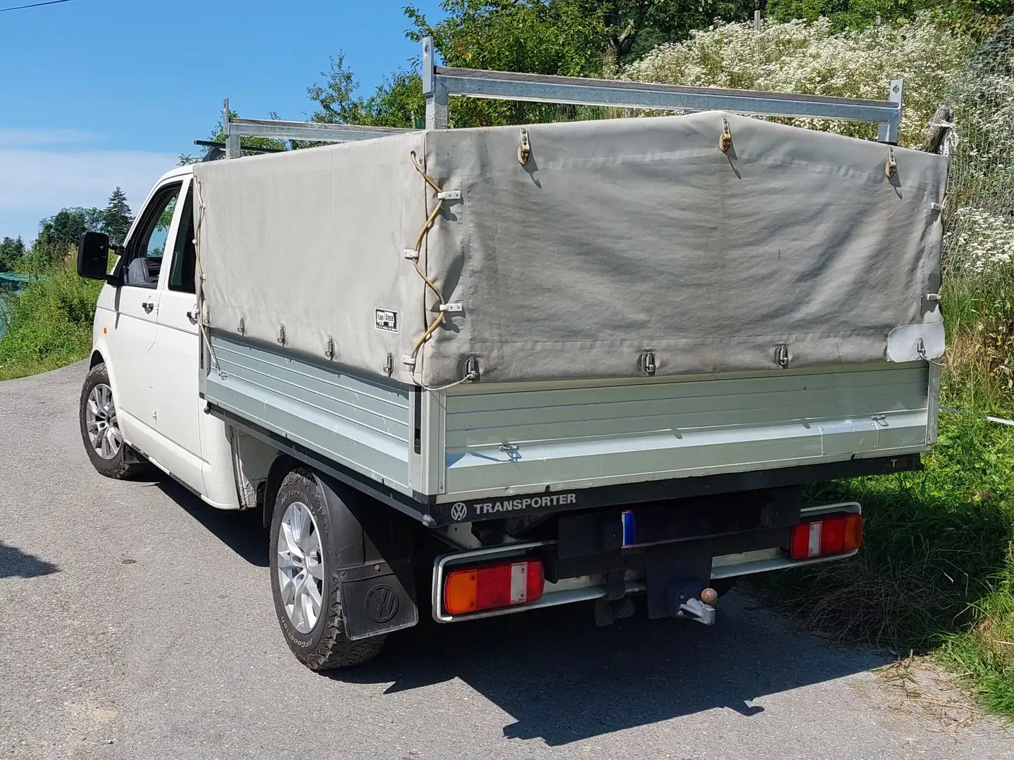 Volkswagen T5 Doppelkabiene Pritsche Weiß - 2